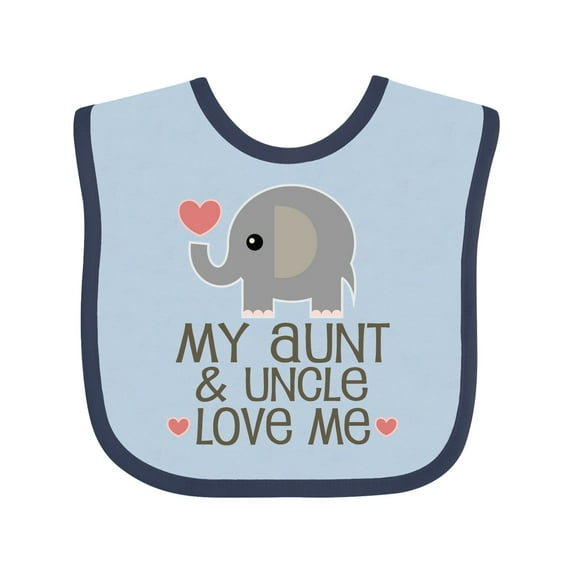 Inktastic Aunt and Uncle Love Me Nephew Boys or Girls Baby Bib