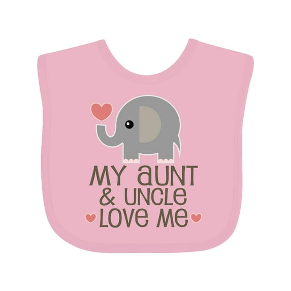 Inktastic Aunt and Uncle Love Me Nephew Boys or Girls Baby Bib