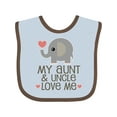 thumbnail image 1 of Inktastic Aunt and Uncle Love Me Nephew Boys or Girls Baby Bib, 1 of 4