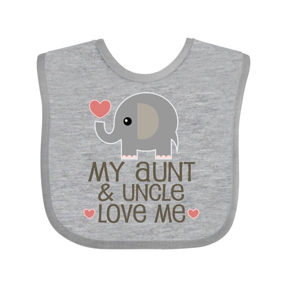 Inktastic Aunt and Uncle Love Me Nephew Boys or Girls Baby Bib