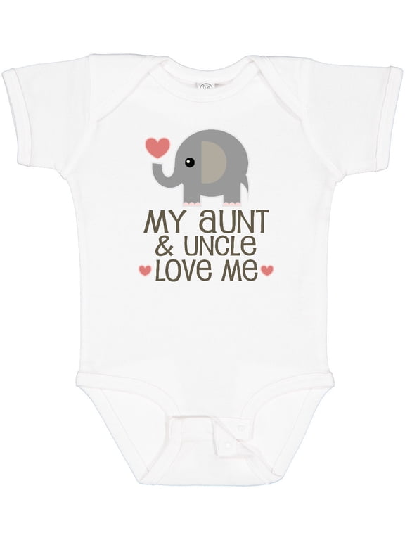 Aunt and Uncle Love Me Nephew Boys or Girls Baby Bodysuit