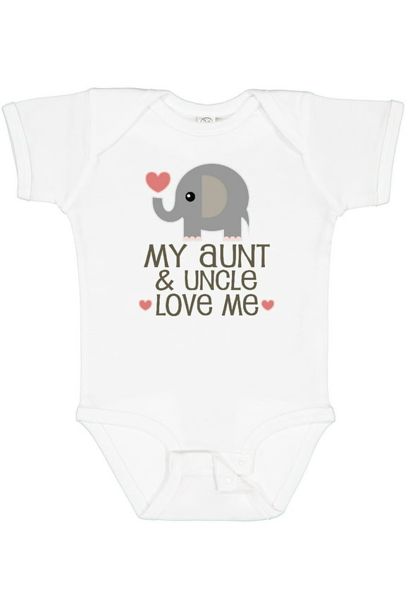 Aunt and Uncle Love Me Nephew Boys or Girls Baby Bodysuit