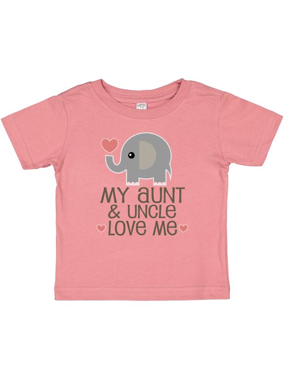 Aunt and Uncle Love Me Nephew Boys or Girls Baby T-Shirt