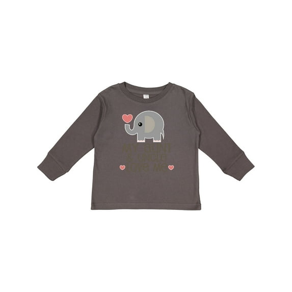 Inktastic Aunt and Uncle Love Me Nephew Boys or Girls Long Sleeve Toddler T-Shirt