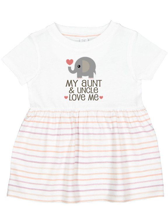 Aunt and Uncle Love Me Nephew Girls Baby Dress