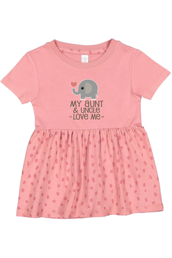 Aunt and Uncle Love Me Nephew Girls Baby Dress