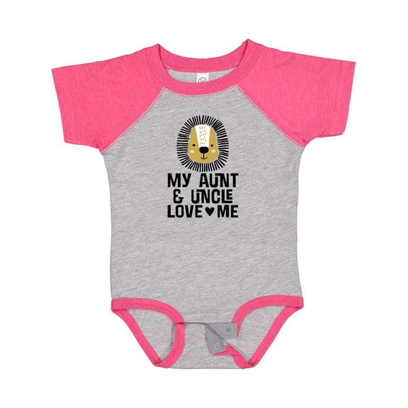 Inktastic Aunt and Uncle Love Me Nephew Lion Boys Baby Bodysuit