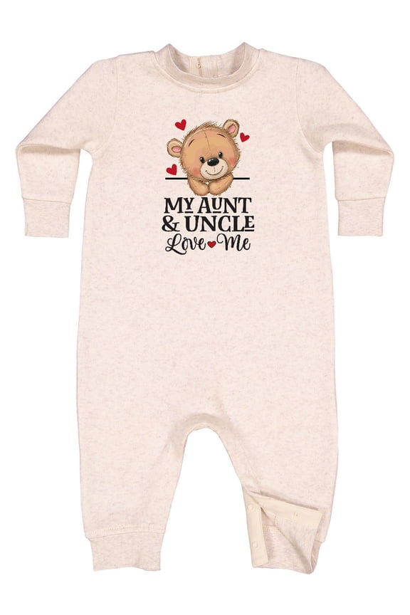 Aunt and Uncle Love Me Niece Bear Baby Fleece Romper