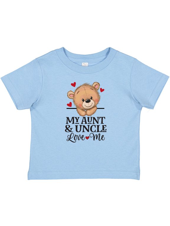 Aunt and Uncle Love Me Niece Bear Boys or Girls Baby T-Shirt