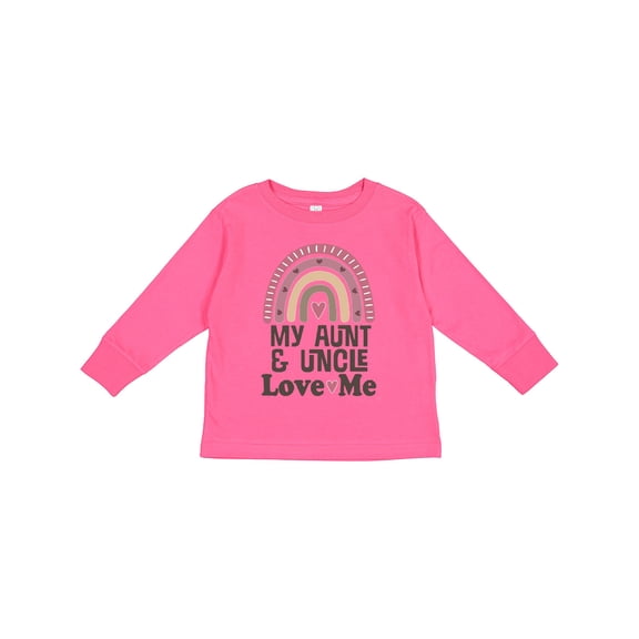 Inktastic Aunt and Uncle Love Me Rainbow Niece Girls Long Sleeve Toddler T-Shirt