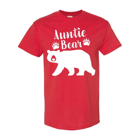 Inktastic Auntie Bear in White T-Shirt
