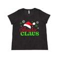 thumbnail image 1 of Inktastic Auntie Claus with Christmas Santa Hat and Snowflakes Women's Plus Size T-Shirt, 1 of 5