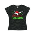 thumbnail image 1 of Inktastic Auntie Claus with Christmas Santa Hat and Snowflakes Women's T-Shirt, 1 of 5