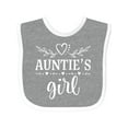 thumbnail image 1 of Inktastic Auntie Girl for Niece Girls Baby Bib, 1 of 4
