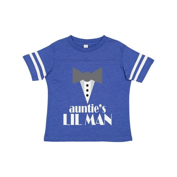 Inktastic Auntie Lil Man Tuxedo Front Boys Toddler T-Shirt
