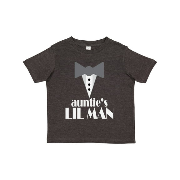 Inktastic Auntie Lil Man Tuxedo Front Boys Toddler T-Shirt