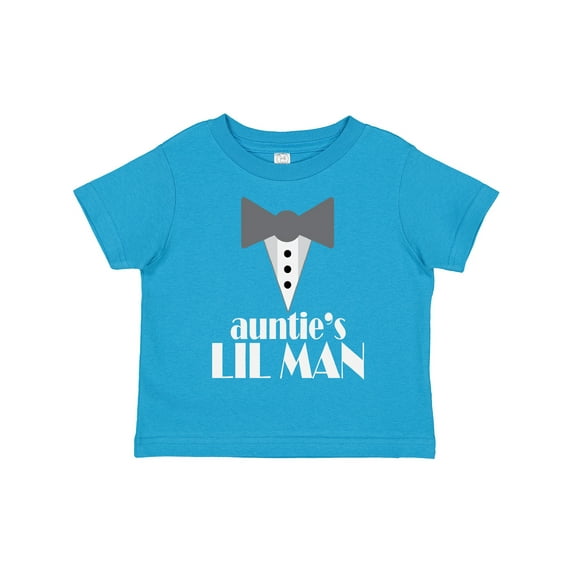 Inktastic Auntie Lil Man Tuxedo Front Boys Toddler T-Shirt