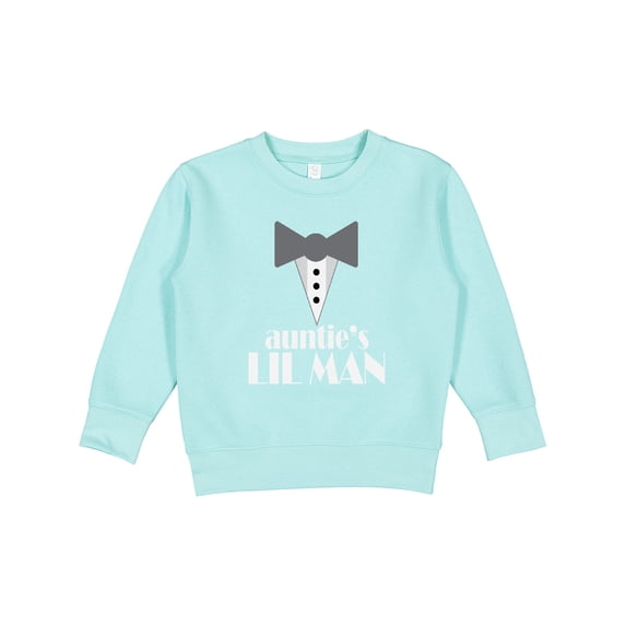 Inktastic Auntie Lil Man Tuxedo Front Toddler Sweatshirt