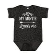 thumbnail image 1 of Inktastic Auntie Loves Me Baby Clothes Boys or Girls Baby Bodysuit, 1 of 5