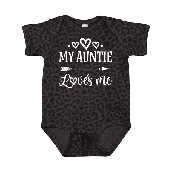 Inktastic Auntie Loves Me Baby Clothes Boys or Girls Baby Bodysuit
