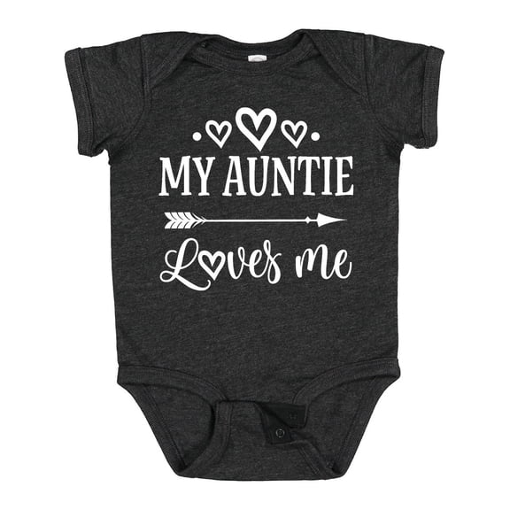 Inktastic Auntie Loves Me Baby Clothes Boys or Girls Baby Bodysuit