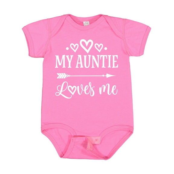 Inktastic Auntie Loves Me Baby Clothes Boys or Girls Baby Bodysuit