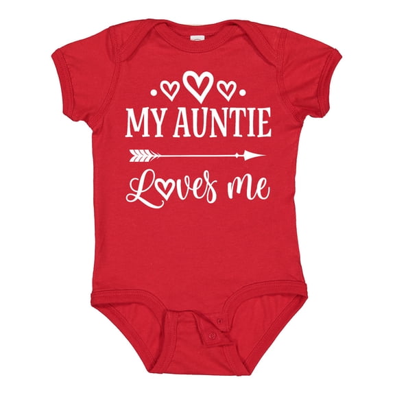 Inktastic Auntie Loves Me Baby Clothes Boys or Girls Baby Bodysuit