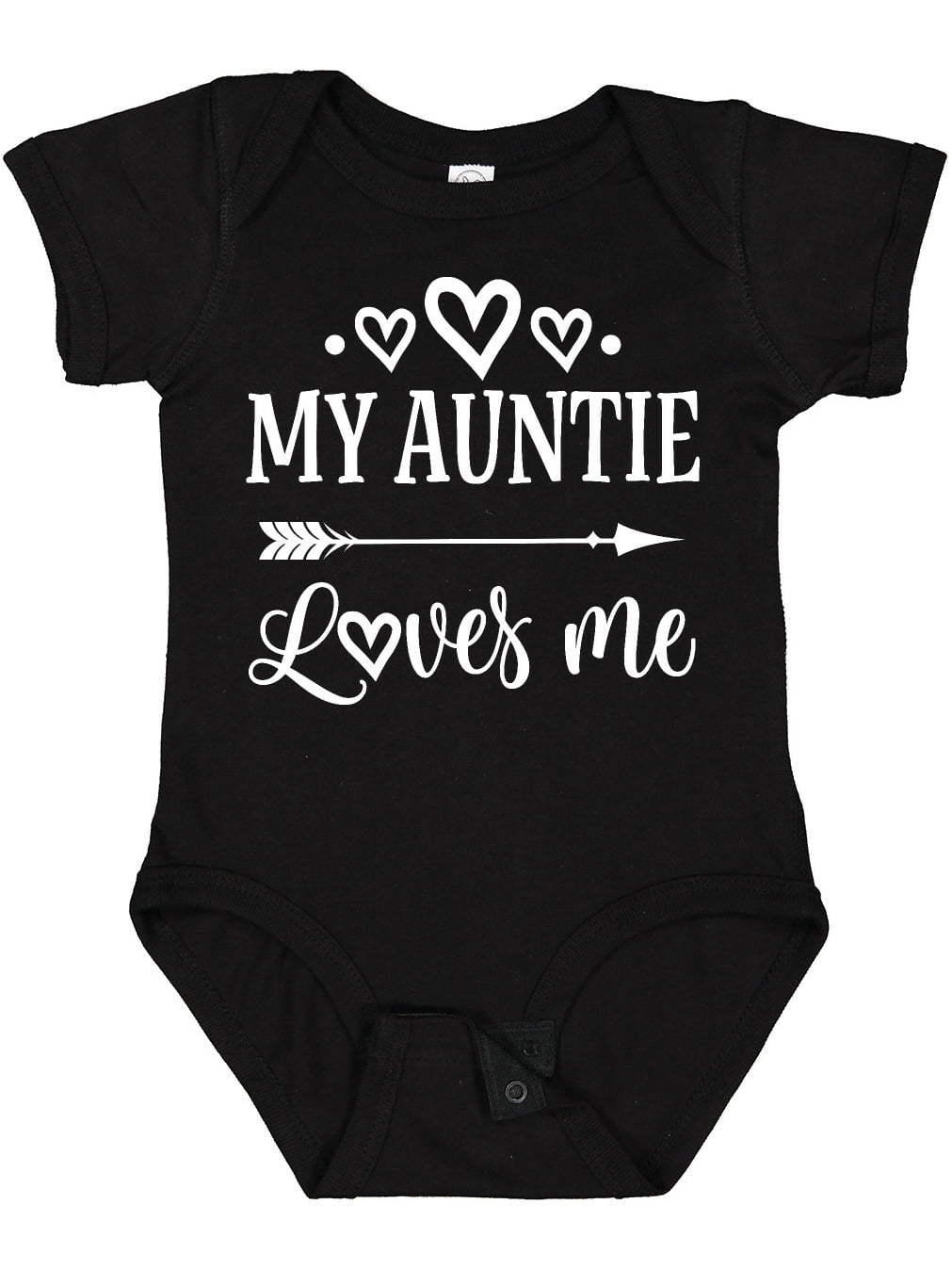Inktastic Auntie Loves Me Baby Clothes Boys or Girls Baby Bodysuit