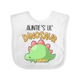 thumbnail image 1 of Inktastic Auntie's Lil' Dinosaur with Cute Stegosaurus Boys or Girls Baby Bib, 1 of 4