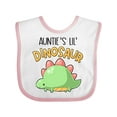 thumbnail image 1 of Inktastic Auntie's Lil' Dinosaur with Cute Stegosaurus Boys or Girls Baby Bib, 1 of 4