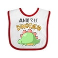 thumbnail image 1 of Inktastic Auntie's Lil' Dinosaur with Cute Stegosaurus Boys or Girls Baby Bib, 1 of 4