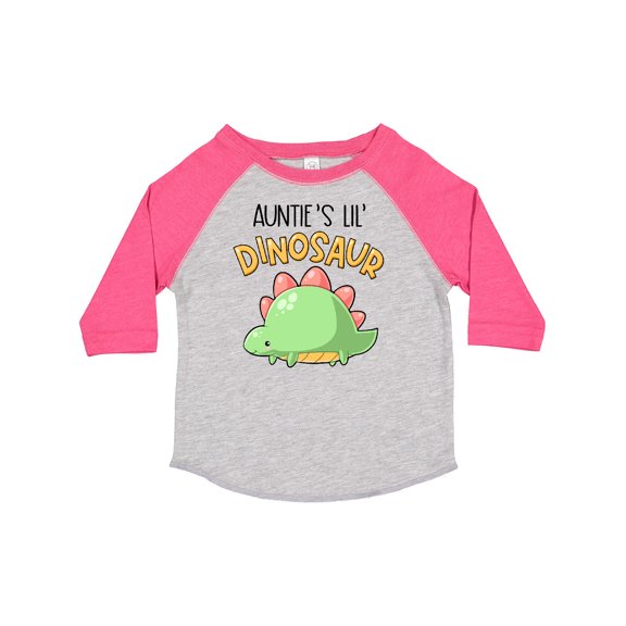 Inktastic Auntie's Lil' Dinosaur with Cute Stegosaurus Boys or Girls Toddler T-Shirt