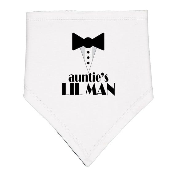 Inktastic Auntie's Lil Man Baby Bandana Bib
