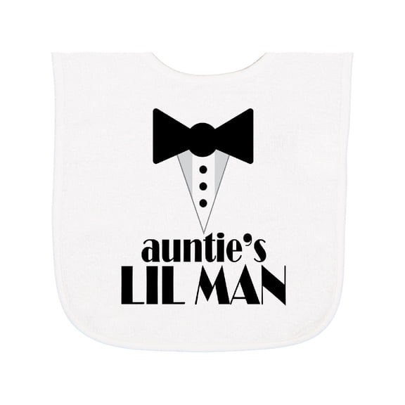 Inktastic Auntie's Lil Man Baby Terry Cloth Bib