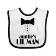 thumbnail image 1 of Inktastic Auntie's Lil Man Boys Baby Bib, 1 of 4