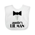 thumbnail image 1 of Inktastic Auntie's Lil Man Boys Baby Bib, 1 of 4