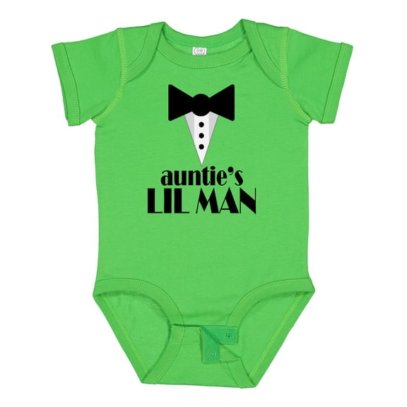 Inktastic Auntie's Lil Man Boys Baby Bodysuit
