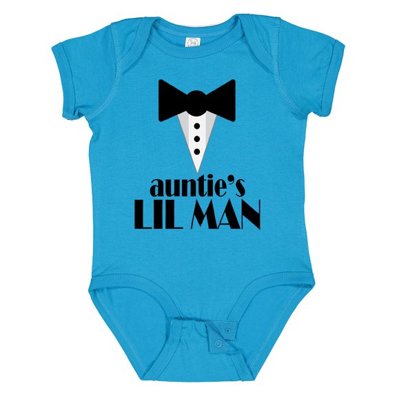 Inktastic Auntie's Lil Man Boys Baby Bodysuit