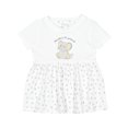 thumbnail image 1 of Inktastic Auntie's Lil' Peanut Polka Dot Elephant Girls Baby Dress, 1 of 5