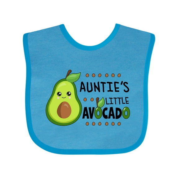 Inktastic Auntie's Little Avocado with Cute Baby Avocado Boys or Girls Baby Bib