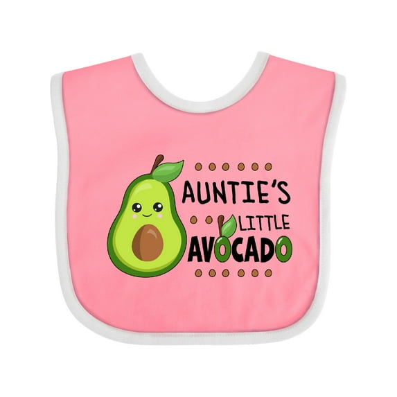 Inktastic Auntie's Little Avocado with Cute Baby Avocado Boys or Girls Baby Bib