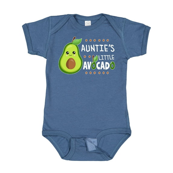 Inktastic Auntie's Little Avocado with Cute Baby Avocado Boys or Girls Baby Bodysuit