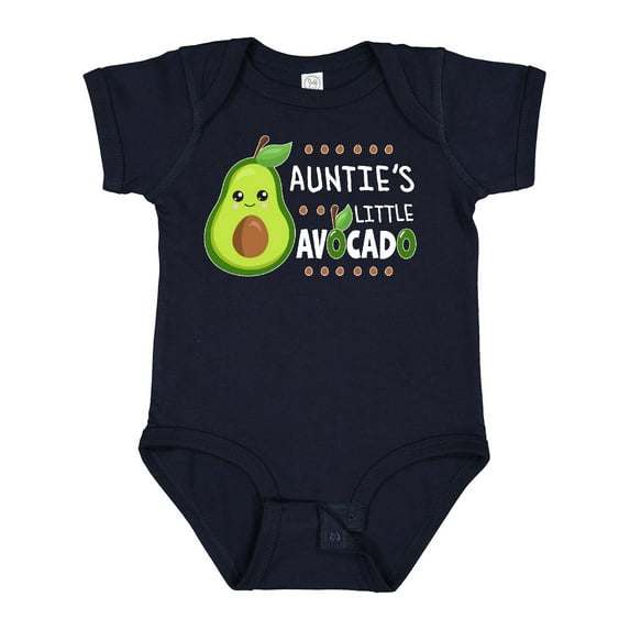 Inktastic Auntie's Little Avocado with Cute Baby Avocado Boys or Girls Baby Bodysuit
