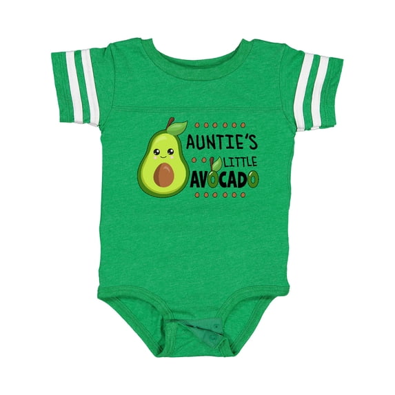Inktastic Auntie's Little Avocado with Cute Baby Avocado Boys or Girls Baby Bodysuit