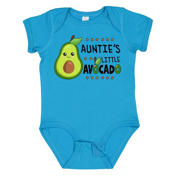 Inktastic Auntie's Little Avocado with Cute Baby Avocado Boys or Girls Baby Bodysuit