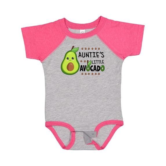 Inktastic Auntie's Little Avocado with Cute Baby Avocado Boys or Girls Baby Bodysuit