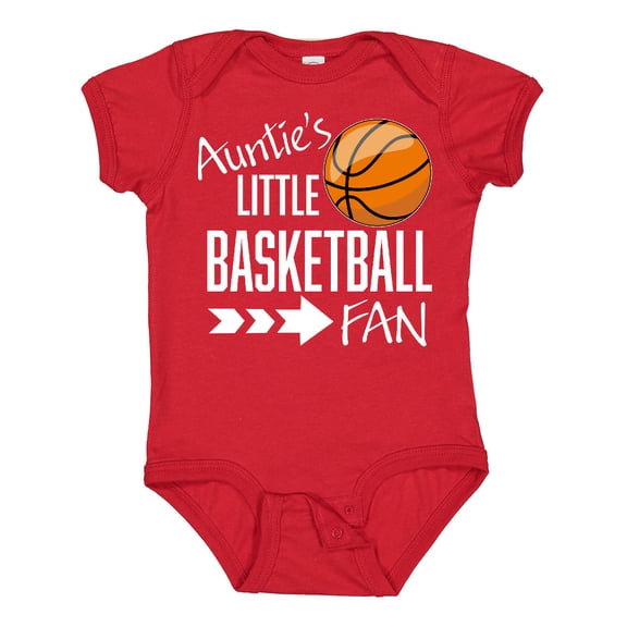 Inktastic Auntie's Little Basketball Fan Boys or Girls Baby Bodysuit