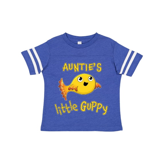 Inktastic Auntie's Little Guppy- cute yellow fish Boys or Girls Toddler T-Shirt