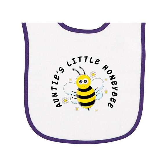 Inktastic Auntie's Little Honeybee Baby Terry Cloth Bib