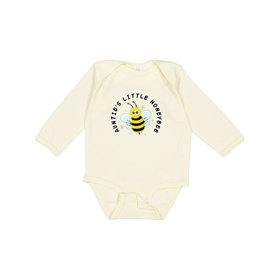 Inktastic Auntie's Little Honeybee Boys or Girls Long Sleeve Baby Bodysuit